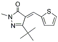 3-(TERT-BUTYL)-1-METHYL-4-(2-THIENYLMETHYLENE)-2-PYRAZOLIN-5-ONE 结构式