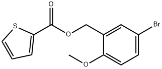 5-BROMO-2-METHOXYBENZYL 2-THIOPHENECARBOXYLATE 结构式