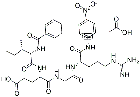 N-BENZOYL-ILE-GLU-GLY-ARG P-NITROANILIDE ACETATE SALT 结构式