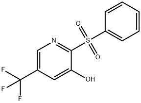 2-(Phenylsulfonyl)-5-(trifluoromethyl)-3-pyridinol 结构式