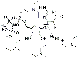 8-Azido GTP alpha-32P triethylammonium salt 结构式