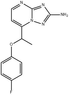 7-[1-(4-Fluorophenoxy)ethyl][1,2,4]triazolo[1,5-a]pyrimidin-2-amine 结构式