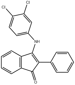 3-((3,4-DICHLOROPHENYL)AMINO)-2-PHENYLINDEN-1-ONE 结构式