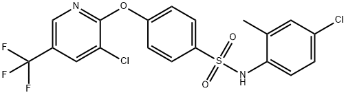 N-(4-Chloro-2-methylphenyl)-4-([3-chloro-5-(trifluoromethyl)-2-pyridinyl]oxy)benzenesulfonamide 结构式