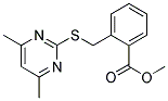 2-[[(4,6-DIMETHYLPYRIMIDIN-2-YL)THIO]METHYL]BENZOIC ACID, METHYL ESTER 结构式