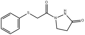 1-[2-(PHENYLSULFANYL)ACETYL]TETRAHYDRO-3H-PYRAZOL-3-ONE 结构式