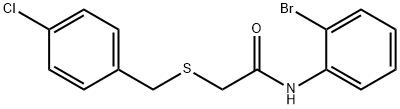 N-(2-BROMOPHENYL)-2-[(4-CHLOROBENZYL)SULFANYL]ACETAMIDE 结构式