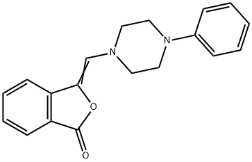 3-[(4-PHENYLPIPERAZINO)METHYLENE]-2-BENZOFURAN-1(3H)-ONE 结构式