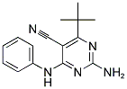 2-AMINO-4-(TERT-BUTYL)-6-(PHENYLAMINO)PYRIMIDINE-5-CARBONITRILE 结构式