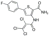 5-(4-FLUOROPHENYL)-3-[(2,3,3-TRICHLOROACRYLOYL)AMINO]THIOPHENE-2-CARBOXAMIDE 结构式