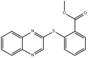 METHYL 2-(2-QUINOXALINYLSULFANYL)BENZENECARBOXYLATE 结构式