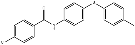 4-CHLORO-N-(4-[(4-METHYLPHENYL)SULFANYL]PHENYL)BENZENECARBOXAMIDE 结构式