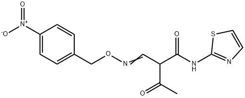 2-(([(4-NITROBENZYL)OXY]IMINO)METHYL)-3-OXO-N-(1,3-THIAZOL-2-YL)BUTANAMIDE 结构式