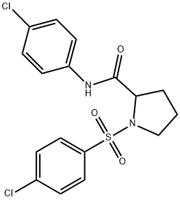 N-(4-Chlorophenyl)-1-[(4-chlorophenyl)sulfonyl]-2-pyrrolidinecarboxamide 结构式