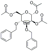 3,4-DI-O-BENZYL-1,2,6-TRI-O-ACETYL-A-D-MANNOPYRANOSE 结构式