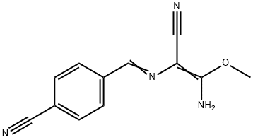 4-([(2-AMINO-1-CYANO-2-METHOXYVINYL)IMINO]METHYL)BENZENECARBONITRILE 结构式