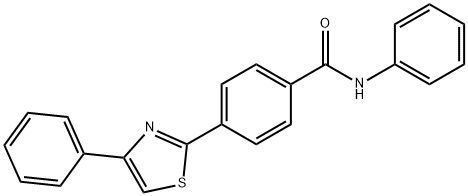 N-Phenyl-4-(4-phenyl-1,3-thiazol-2-yl)benzenecarboxamide 结构式