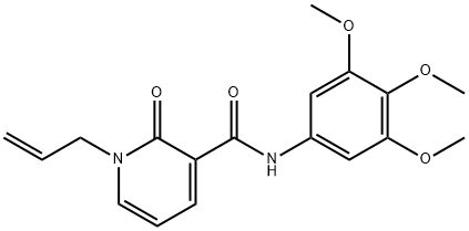 1-ALLYL-2-OXO-N-(3,4,5-TRIMETHOXYPHENYL)-1,2-DIHYDRO-3-PYRIDINECARBOXAMIDE 结构式