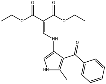 DIETHYL 2-([(4-BENZOYL-5-METHYL-1H-PYRROL-3-YL)AMINO]METHYLENE)MALONATE 结构式