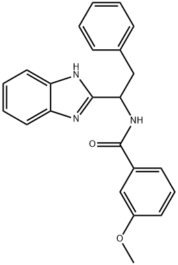 N-[1-(1H-1,3-BENZIMIDAZOL-2-YL)-2-PHENYLETHYL]-3-METHOXYBENZENECARBOXAMIDE 结构式