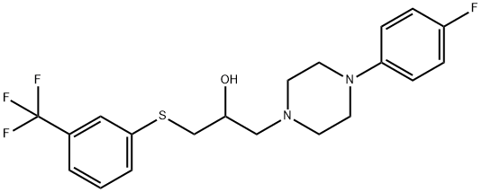 1-[4-(4-FLUOROPHENYL)PIPERAZINO]-3-([3-(TRIFLUOROMETHYL)PHENYL]SULFANYL)-2-PROPANOL 结构式