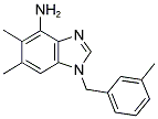 5,6-DIMETHYL-1-(3-METHYLBENZYL)-1H-1,3-BENZIMIDAZOL-4-AMINE 结构式