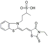 3-ETHYL-5-(2-(3-SULFOBUTYL-2-BENZOTHIAZOLINYLIDENE) ETHYLIDENE) RHODANINE 结构式