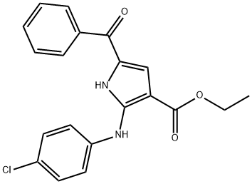 ETHYL 5-BENZOYL-2-(4-CHLOROANILINO)-1H-PYRROLE-3-CARBOXYLATE 结构式