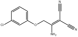 2-[1-AMINO-2-(3-CHLOROPHENOXY)ETHYLIDENE]MALONONITRILE 结构式