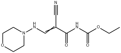 ETHYL N-[2-CYANO-3-(MORPHOLINOAMINO)ACRYLOYL]CARBAMATE 结构式