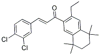 3-(3,4-DICHLOROPHENYL)-1-(3-ETHYL-5,5,8,8-TETRAMETHYL-5,6,7,8-TETRAHYDRONAPHTHALEN-2-YL)PROP-2-EN-1-ONE 结构式
