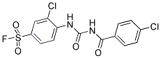 3-CHLORO-4-(([(4-CHLOROBENZOYL)AMINO]CARBONYL)AMINO)BENZENE-1-SULFONYL FLUORIDE 结构式