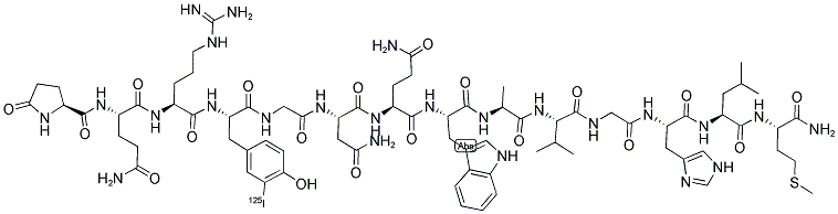 ([125I]-TYR)-(TYR4)-BOMBESIN 结构式