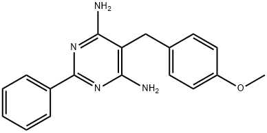 6-氨基-5-(4-甲氧基苄基)-2-苯基-4-嘧啶基胺 结构式