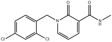 1-(2,4-DICHLOROBENZYL)-N-METHYL-2-OXO-1,2-DIHYDRO-3-PYRIDINECARBOXAMIDE 结构式