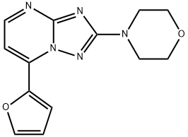 7-(2-FURYL)-2-MORPHOLINO[1,2,4]TRIAZOLO[1,5-A]PYRIMIDINE 结构式