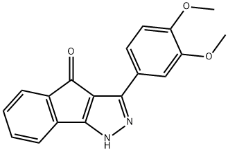 3-(3,4-二甲氧基苯基)茚并[1,2-C]吡唑-4(1H)-酮 结构式