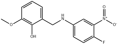 2-[(4-FLUORO-3-NITROANILINO)METHYL]-6-METHOXYBENZENOL 结构式