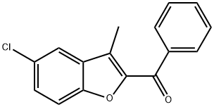 (5-Chloro-3-methyl-1-benzofuran-2-yl)(phenyl)methanone 结构式