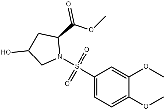 METHYL 1-[(3,4-DIMETHOXYPHENYL)SULFONYL]-4-HYDROXY-2-PYRROLIDINECARBOXYLATE 结构式