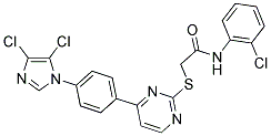 N1-(2-CHLOROPHENYL)-2-((4-[4-(4,5-DICHLORO-1H-IMIDAZOL-1-YL)PHENYL]PYRIMIDIN-2-YL)THIO)ACETAMIDE 结构式