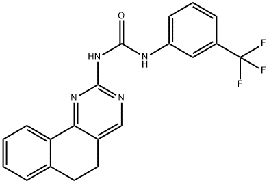 N-(5,6-DIHYDROBENZO[H]QUINAZOLIN-2-YL)-N'-[3-(TRIFLUOROMETHYL)PHENYL]UREA 结构式