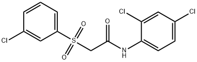 2-[(3-CHLOROPHENYL)SULFONYL]-N-(2,4-DICHLOROPHENYL)ACETAMIDE 结构式