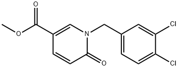 METHYL 1-(3,4-DICHLOROBENZYL)-6-OXO-1,6-DIHYDRO-3-PYRIDINECARBOXYLATE 结构式