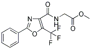 [[[2-PHENYL-5-(TRIFLUOROMETHYL)OXAZOL-4-YL]CARBONYL]AMINO]ACETIC ACID, METHYL ESTER 结构式