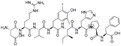 Angiotensin II, (5-L-isoleucine) [tyrosyl-3,5-3H(n)] 结构式