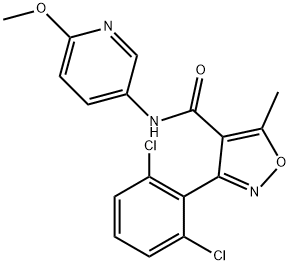 (3-(2,6-DICHLOROPHENYL)-5-METHYLISOXAZOL-4-YL)-N-(6-METHOXY(3-PYRIDYL))FORMAMIDE 结构式