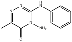 4-氨基-6-甲基-3-(苯基氨基)-1,2,4-三嗪-5(4H)-酮 结构式