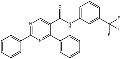 2,4-Diphenyl-N-[3-(trifluoromethyl)phenyl]-5-pyrimidinecarboxamide 结构式