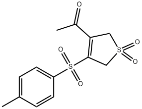 3-ACETYL-4-[(4-METHYLPHENYL)SULFONYL]-2,5-DIHYDRO-1H-1LAMBDA6-THIOPHENE-1,1-DIONE 结构式